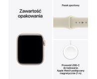 Apple Watch SE 3 44/Księżycowa Poświata Alu/Piaskowy Pasek S/M 5G - 1595836 - zdjęcie 7